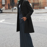 Cambridge Black Wool Blend Coat