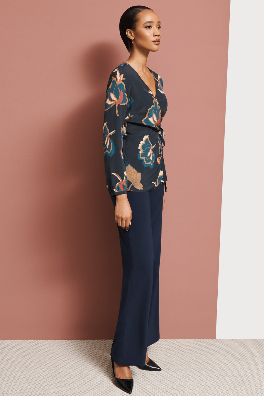 Camden Autumn Leaves Print Top