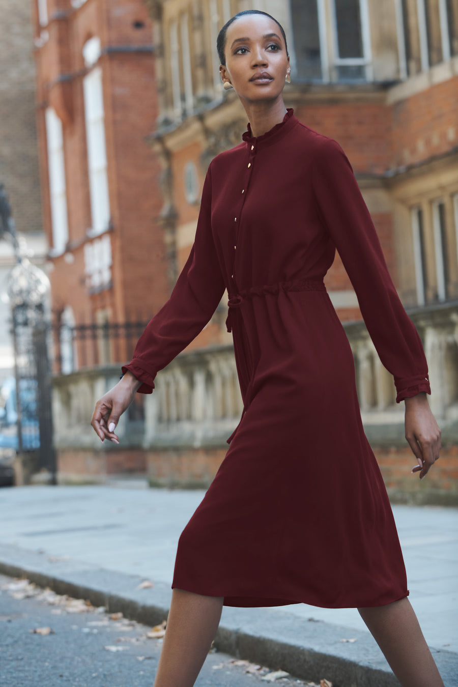 Canterbury Bordeaux Shirt Dress