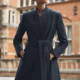 Cheltenham Navy Cashmere Blend Coat