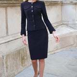 Suzy Navy Pique Skirt