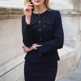 Suzy Navy Pique Skirt