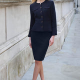 Suzy Navy Pique Skirt