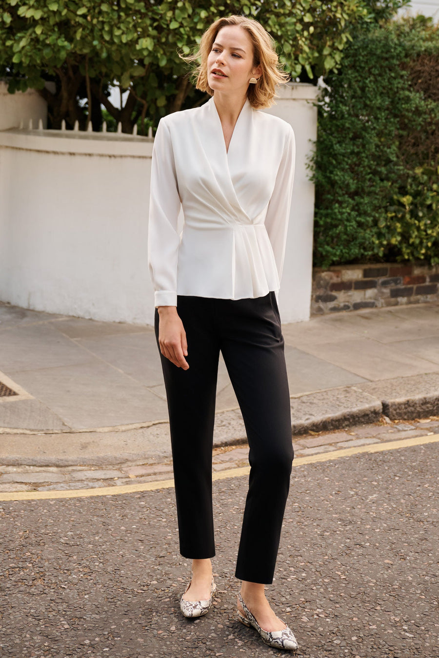 Davos Black Pique Trousers