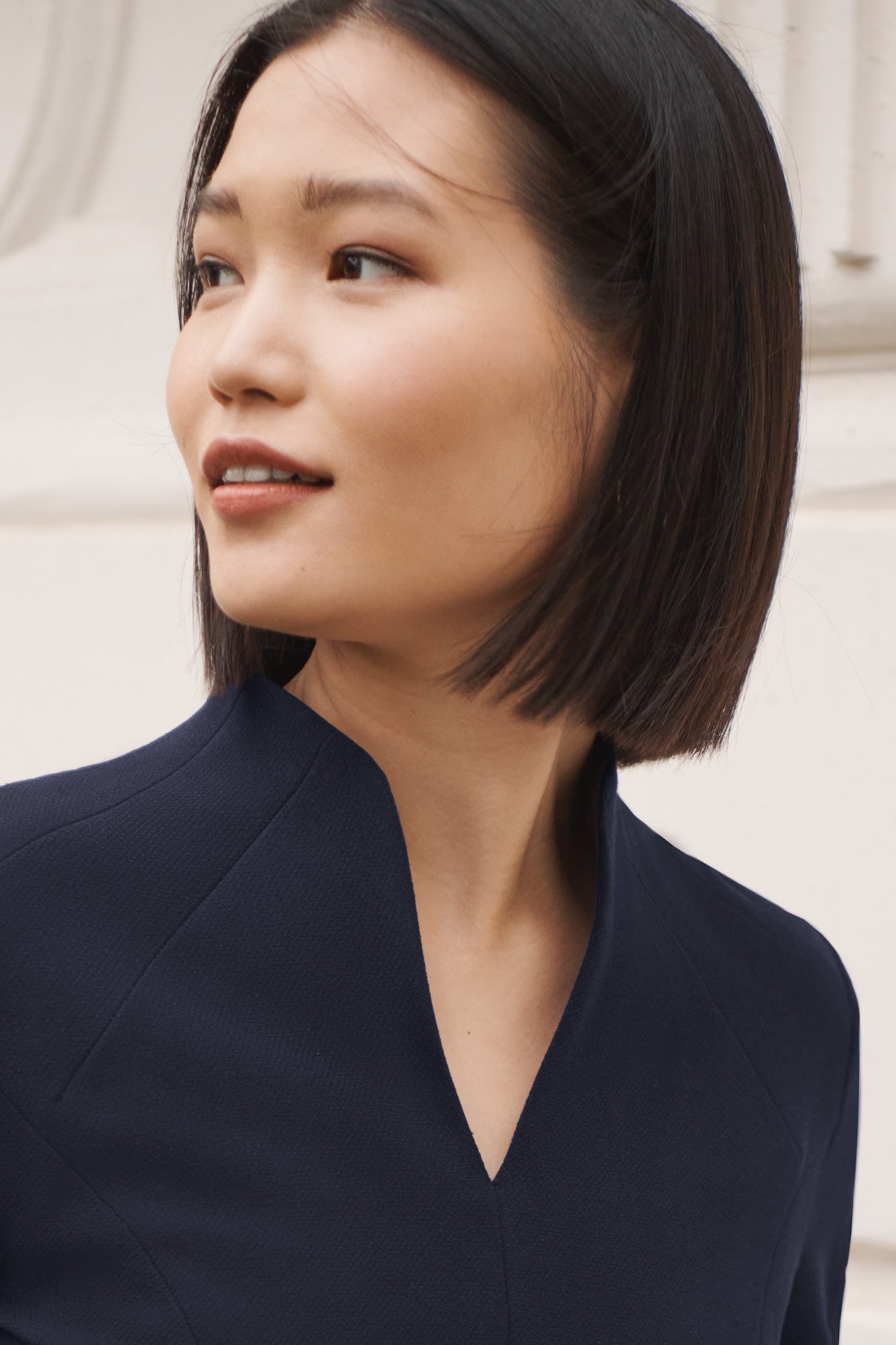 Hanover Navy Performance Tailoring Dress Libby London