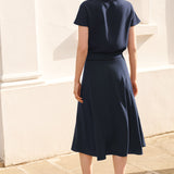 Latimer Navy and Black Skirt