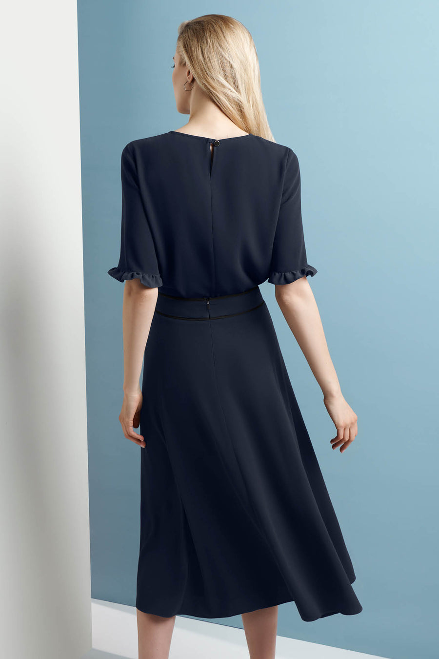 Latimer Navy and Black Skirt