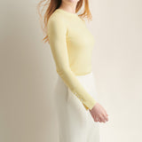 Maddy Pale Yellow and Ivory Jumper