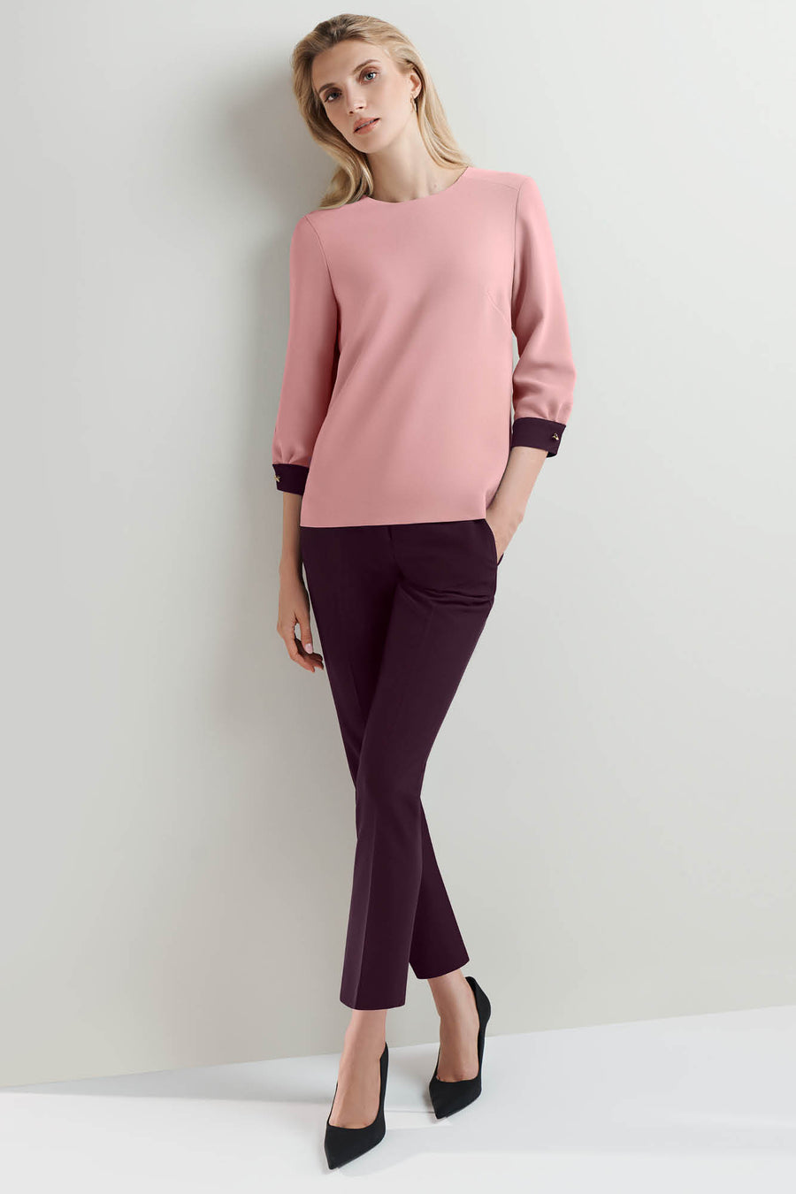 Marwell Rose and Aubergine Top