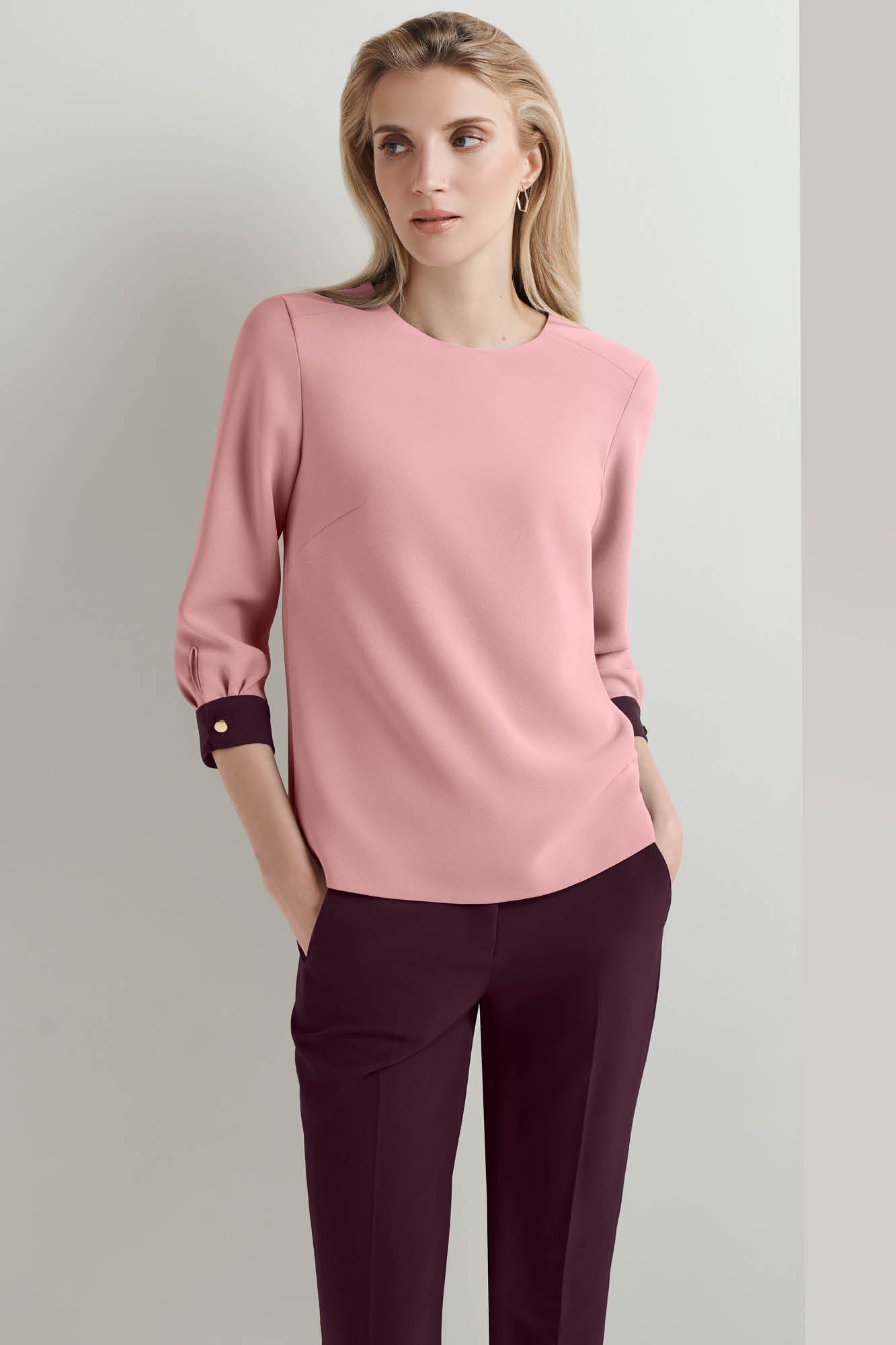 Marwell Rose and Aubergine Top