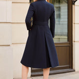 Cheltenham Navy Cashmere Blend Coat