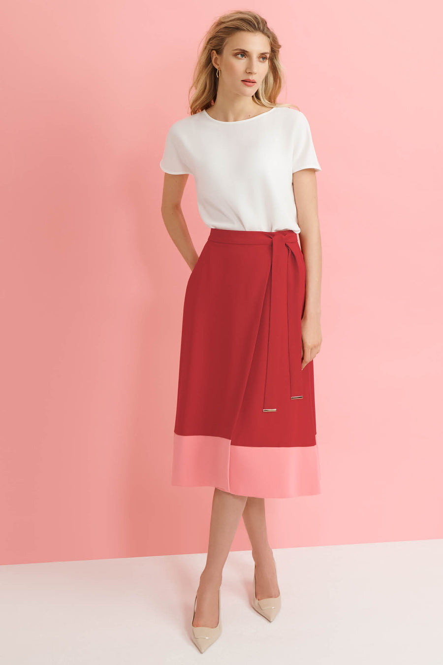 Compton Red and Coral Skirt