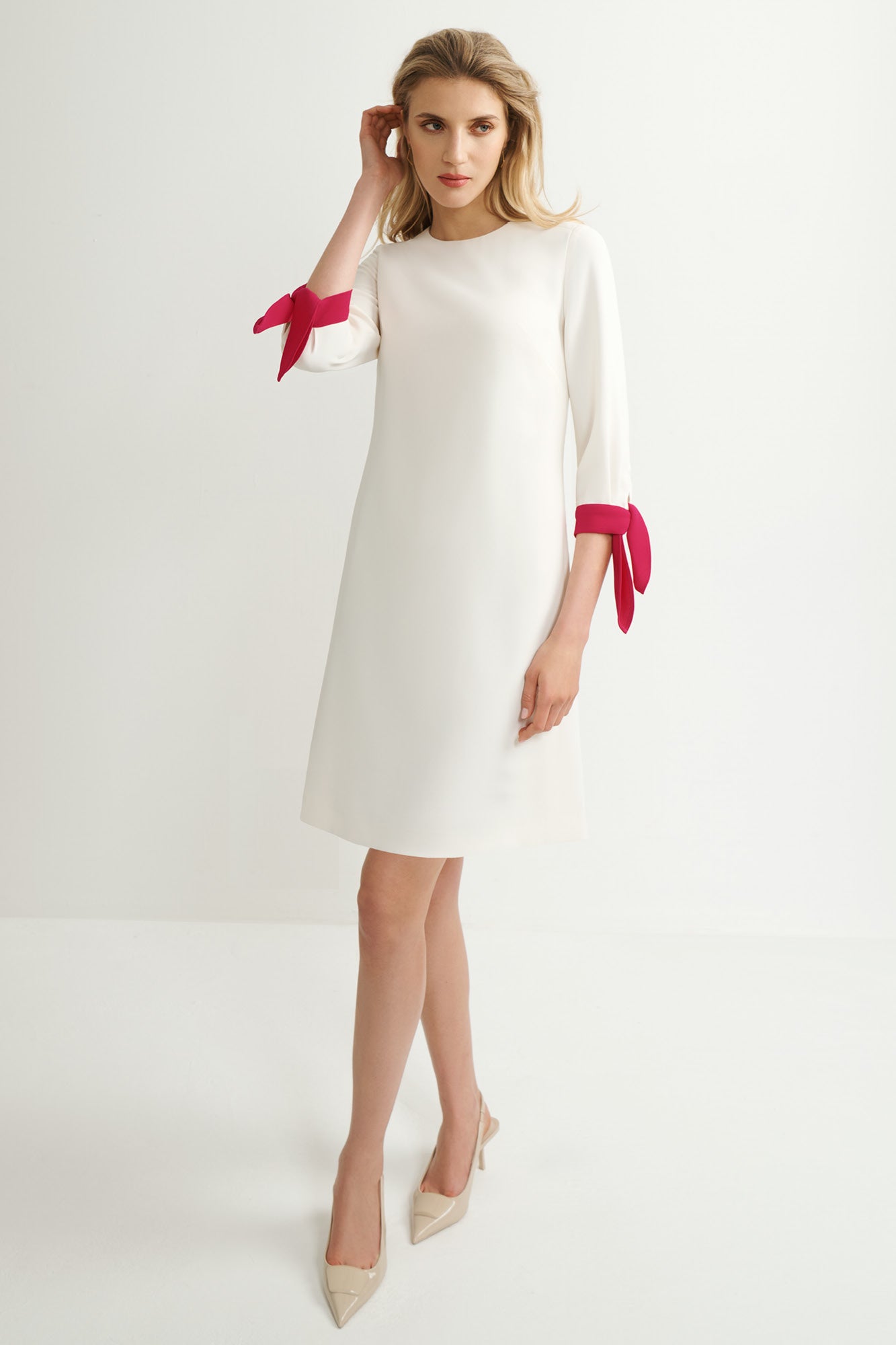 Padstow Ivory and Pink Dress