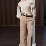 Alton Oatmeal Wool Blend Trousers