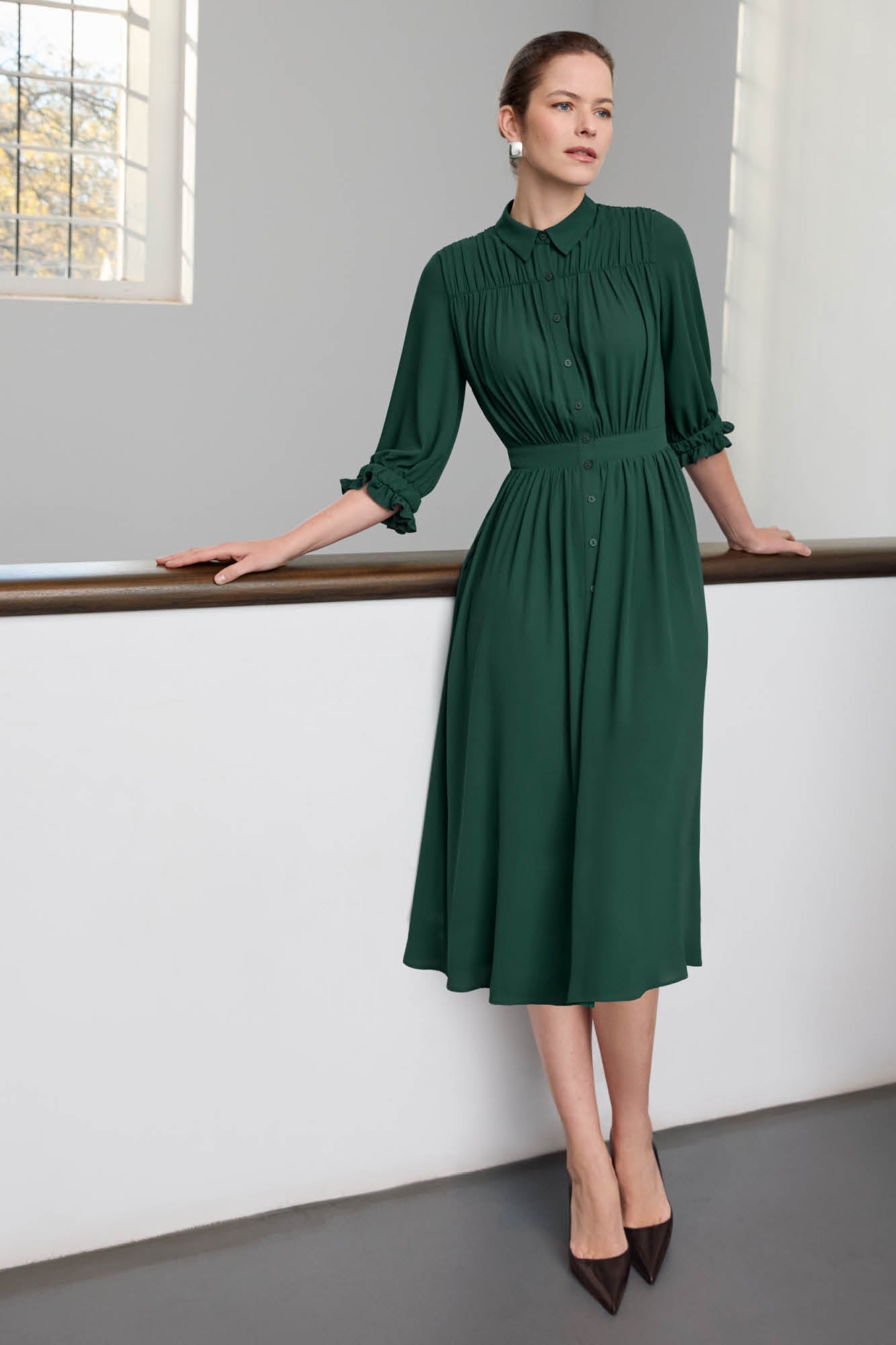 casablanca green dress Casablanca Evening Formal Wear with Sleeves
