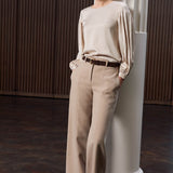 Alton Oatmeal Wool Blend Trousers