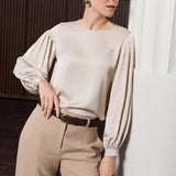 Alton Oatmeal Wool Blend Trousers