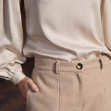 Alton Oatmeal Wool Blend Trousers