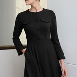Hemsworth Black Pique Dress
