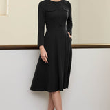 Hemsworth Black Pique Dress