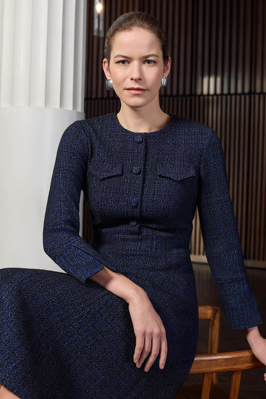 Hemsworth Midnight Jacquard Dress