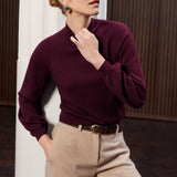 Loxley 100% Merino Wool Burgundy Jumper