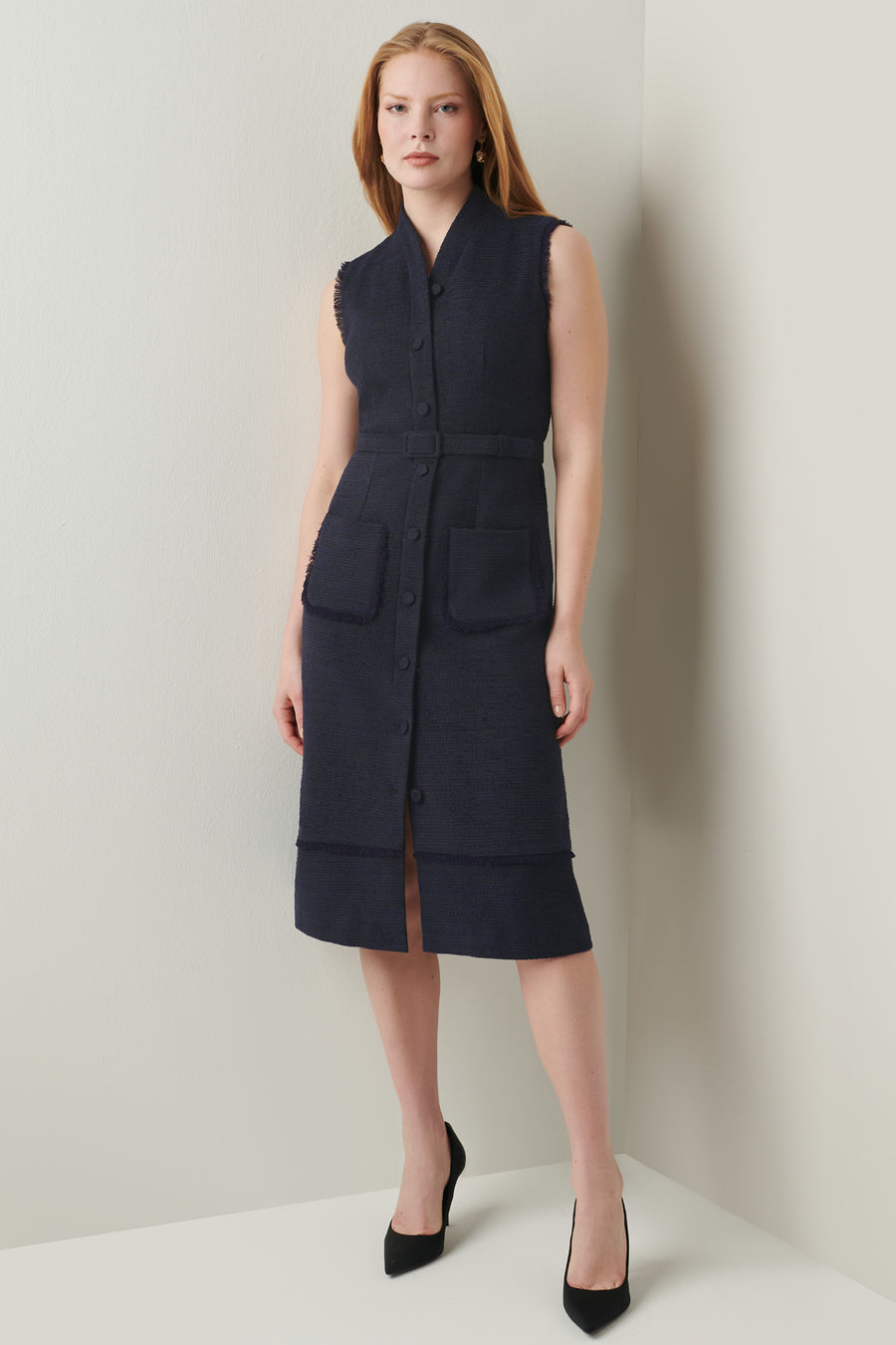 Brooklyn Navy Jacquard Dress