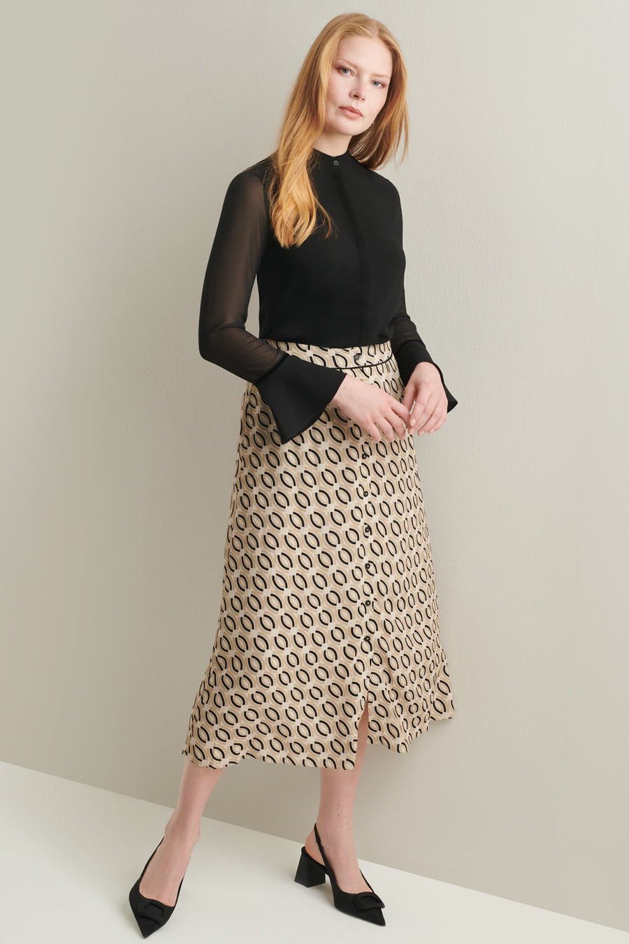 Twyford Graphic Print Skirt