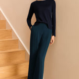 Maddy Navy and Ivory Merino Jumper
