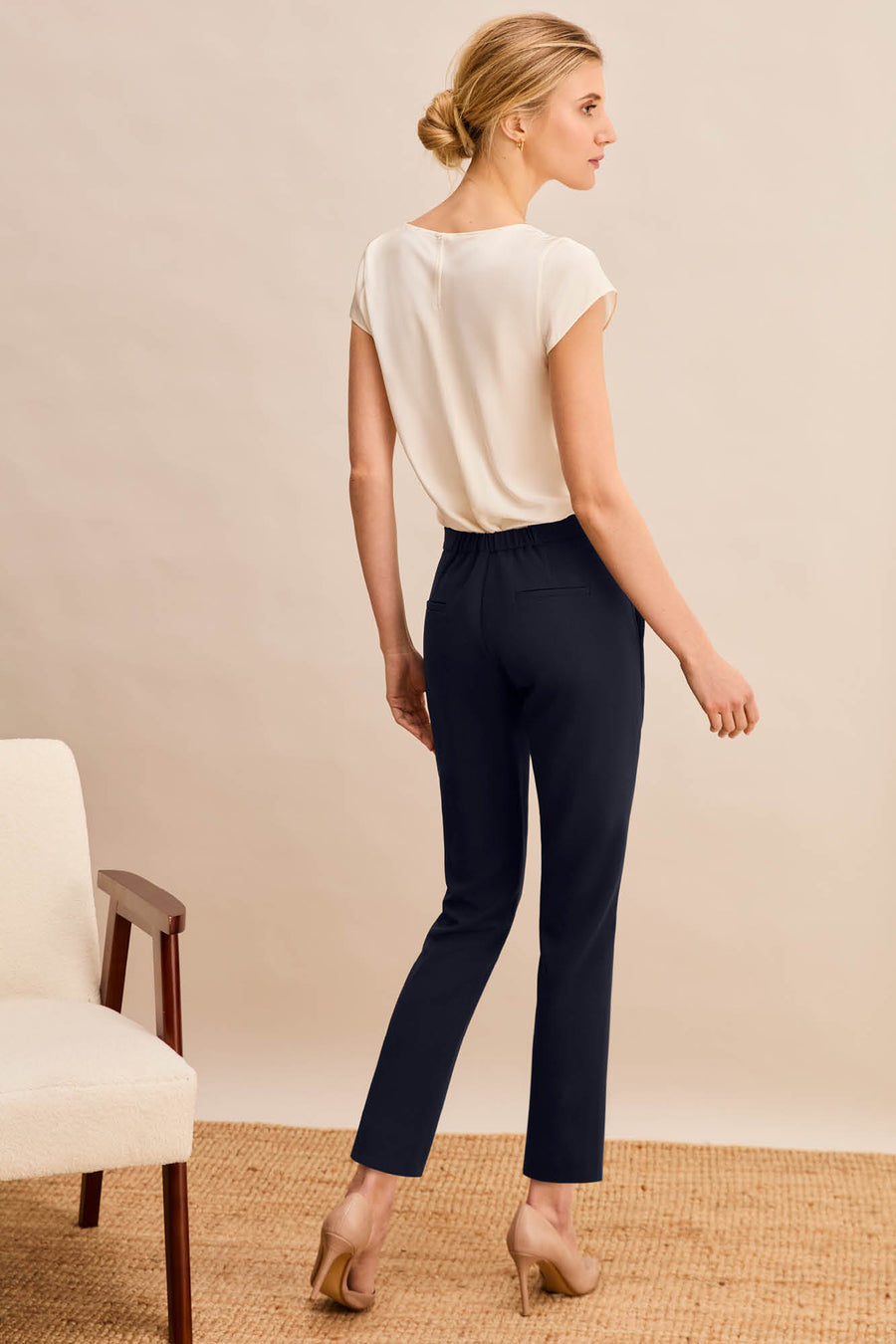 Davos Navy Performance Tailoring Trousers
