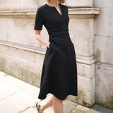 Austin Black Jacquard Dress