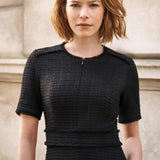 Austin Black Jacquard Dress