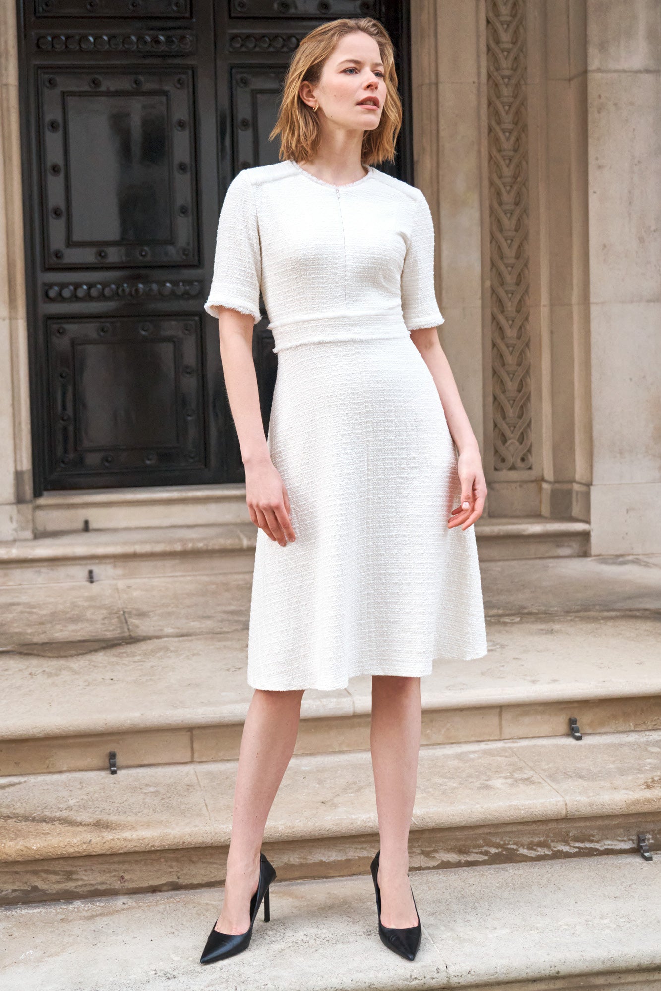 Austin Ivory Jacquard Dress