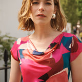 Mitford Modernist Print Blouse