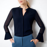 Lyndhurst Navy Blouse