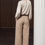 Alton Oatmeal Wool Blend Trousers