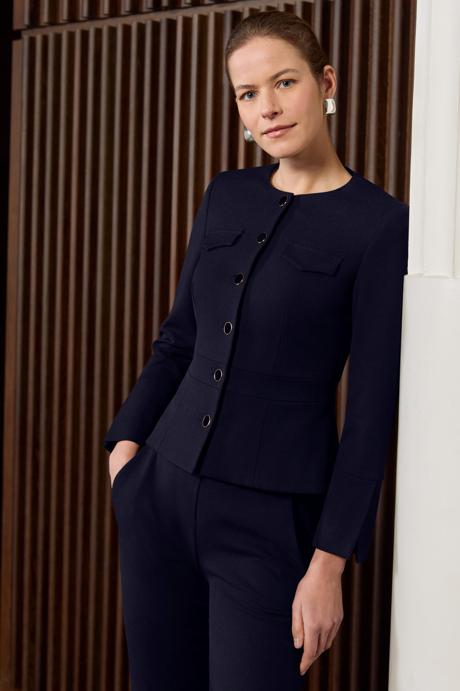 Connaught Navy Pique Jacket