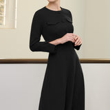 Hemsworth Black Pique Dress
