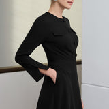 Hemsworth Black Pique Dress