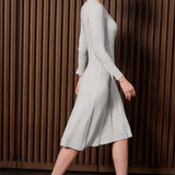 Maddy Grey and Ivory Knit Dress