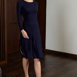 Maddy Navy and Yellow Knit Dress