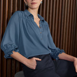 Camille Smokey Blue Cami Top
