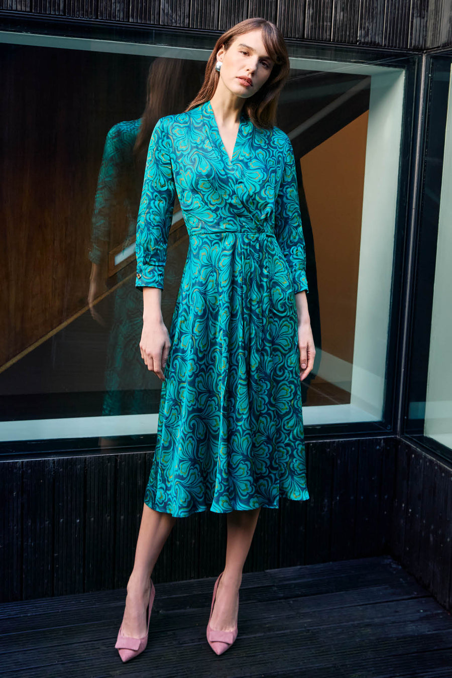 Chatham Turquoise Print Dress