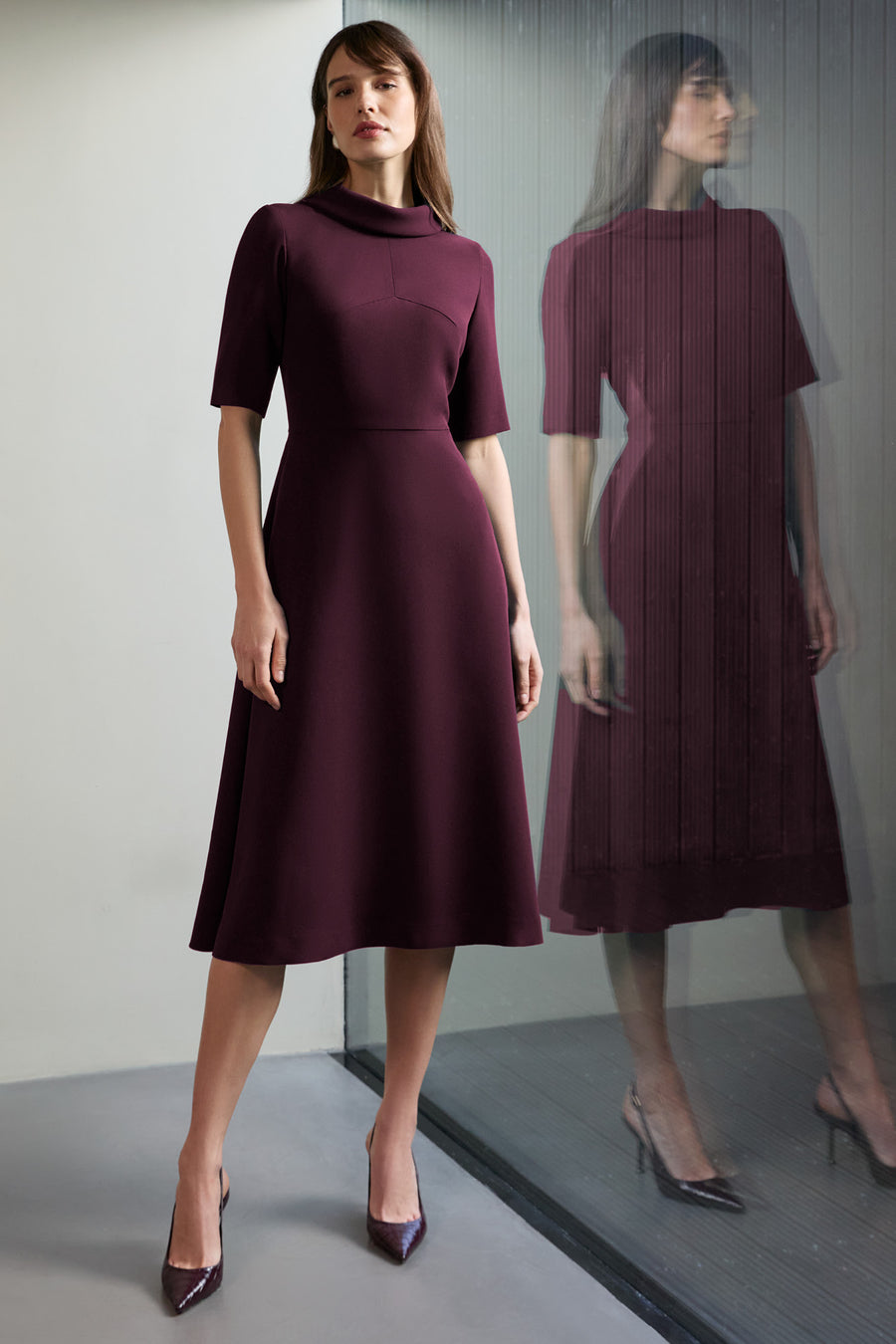 Devonshire Aubergine Dress