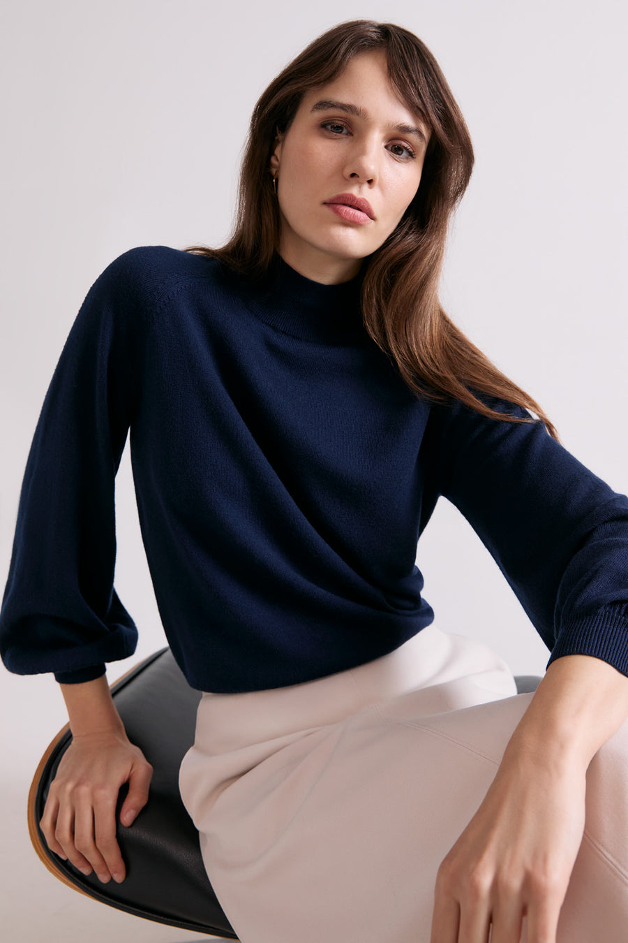 Loxley 100% Merino Wool Navy Jumper