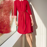 Oxberry Red & Rose Pink Dress