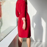 Oxberry Red & Rose Pink Dress