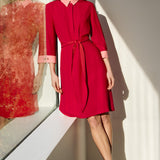 Oxberry Red & Rose Pink Dress