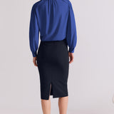 Scarlett Navy Pique Skirt