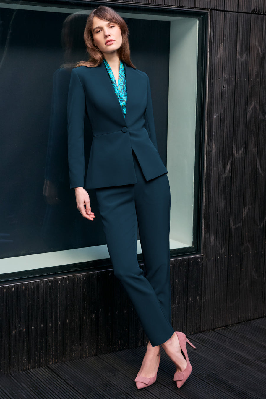 Halifax Turquoise Print Blouse